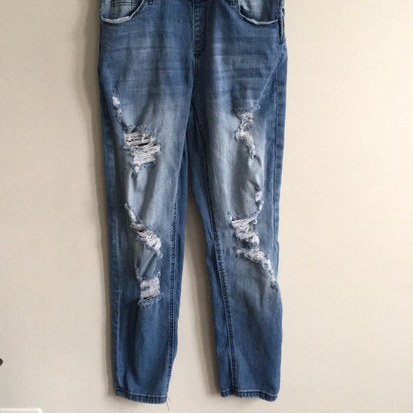 Nature | distressed denim overalls jeans 7 - Picture 2 of 8